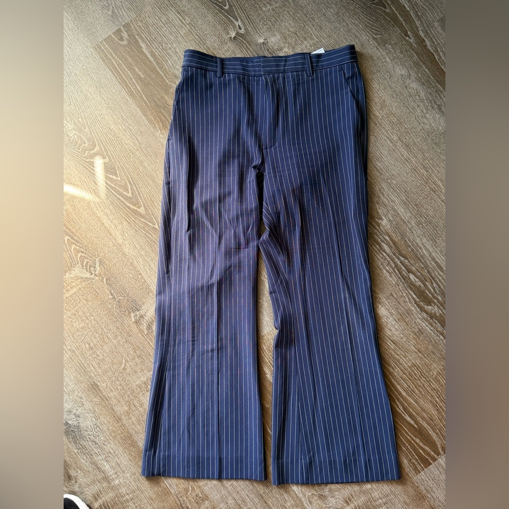 Banana Republic Navy Striped Trousers